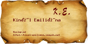Kinál Emiliána névjegykártya